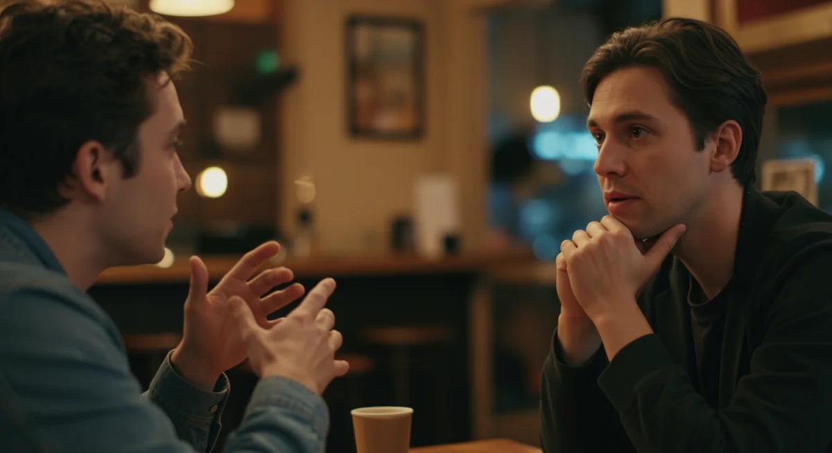 Two people actively listening to each other, showing empathy and understanding