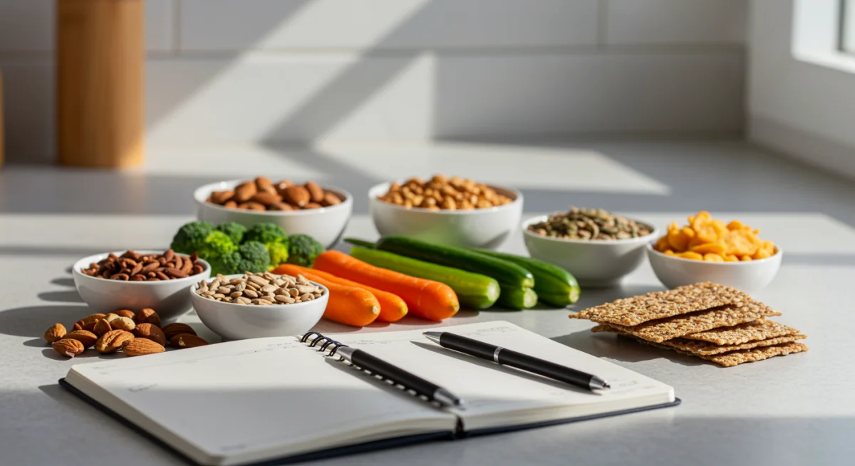 Healthy snack preparation for mindful eating