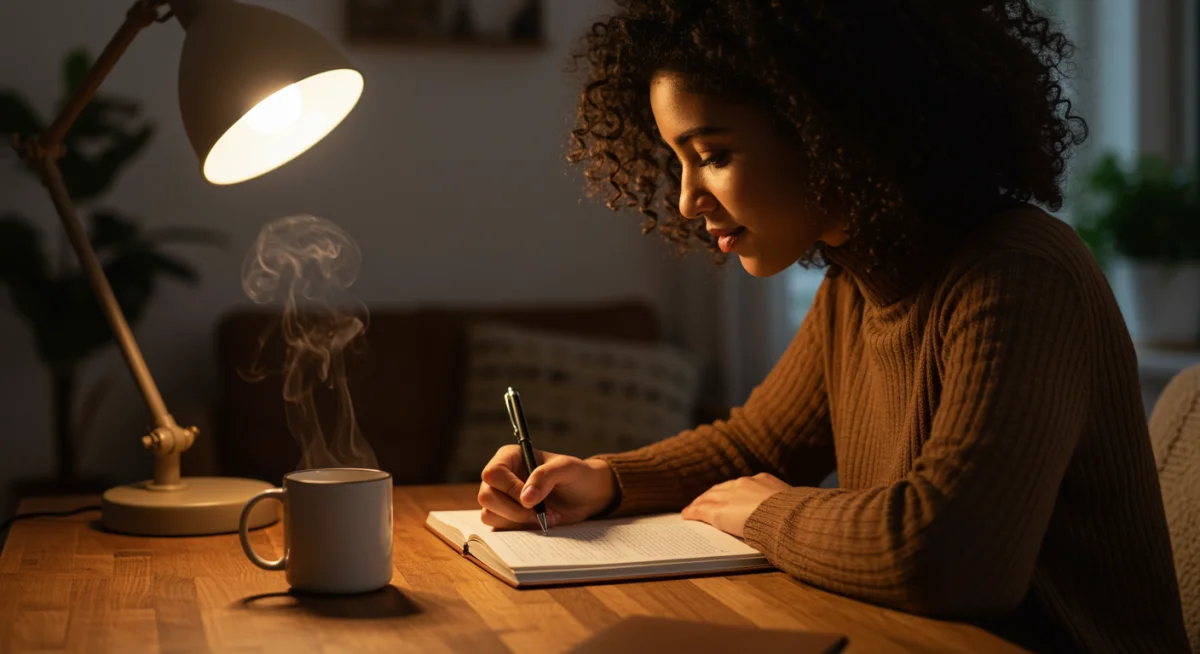 Person journaling for self-discovery and reflection