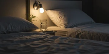 Serene bedroom with natural elements promoting holistic sleep
