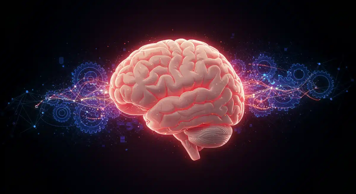 Brain infographic showing cognitive flexibility and problem-solving, illustrating mental agility.